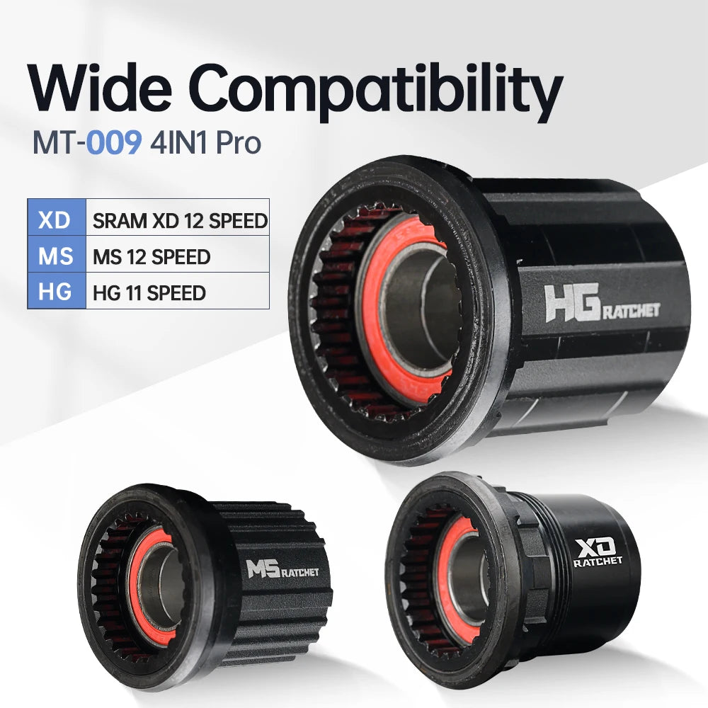 New ARC MT009 4 IN 1 Pro Front Rear Bicycle Hub Mountain MTB Bike Hub Sealed Bearing DT Ratchet 80T Bicycle Hubs 8-12Speed