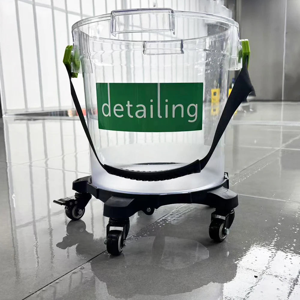 Fold Rolling Bucket Dolly Easy To Use Car Wash Bucket Dolly Car Accessories Swivel Rolling Bucket Dolly with Wheel Accessories