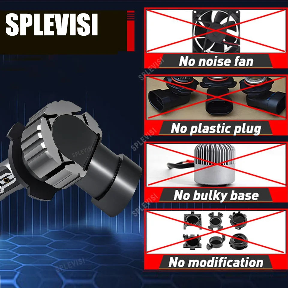 LED High Low Headlight Bulbs - 75W High Performance For Toyota Land Cruiser 100 Series 1998 1999 2000 2001 2002 2003 2004 2005