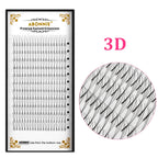 Abonnie 10 Cases Russian Volume Eyelash Extensions Eyelash Bouquets Volume Long Stem Soft Matte Black Premade Extension