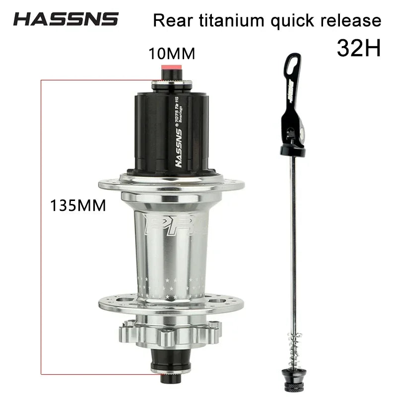 Hassns Cube Pro 7 32/24 Hole mtb Rear K7 Noisy Hub 4 Bearing 6 Pawl 120 Click Bicycle Cube Suitable For 7/8/9/10/11/12 Speeds