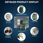 Solar photovoltaic PV Combiner Box With Lightning Protection 1 in 1 out DC 600V Fuse MCB SPD Waterproof Box IP65 Wholesale
