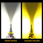 BMTxms 2PCS Dual Color H8 H11 H16JP LED Canbus Fog Light 9005 9006 HB4 9145 H10 LED Fog DRL Lamp 6500k White 3000k Golden Yellow