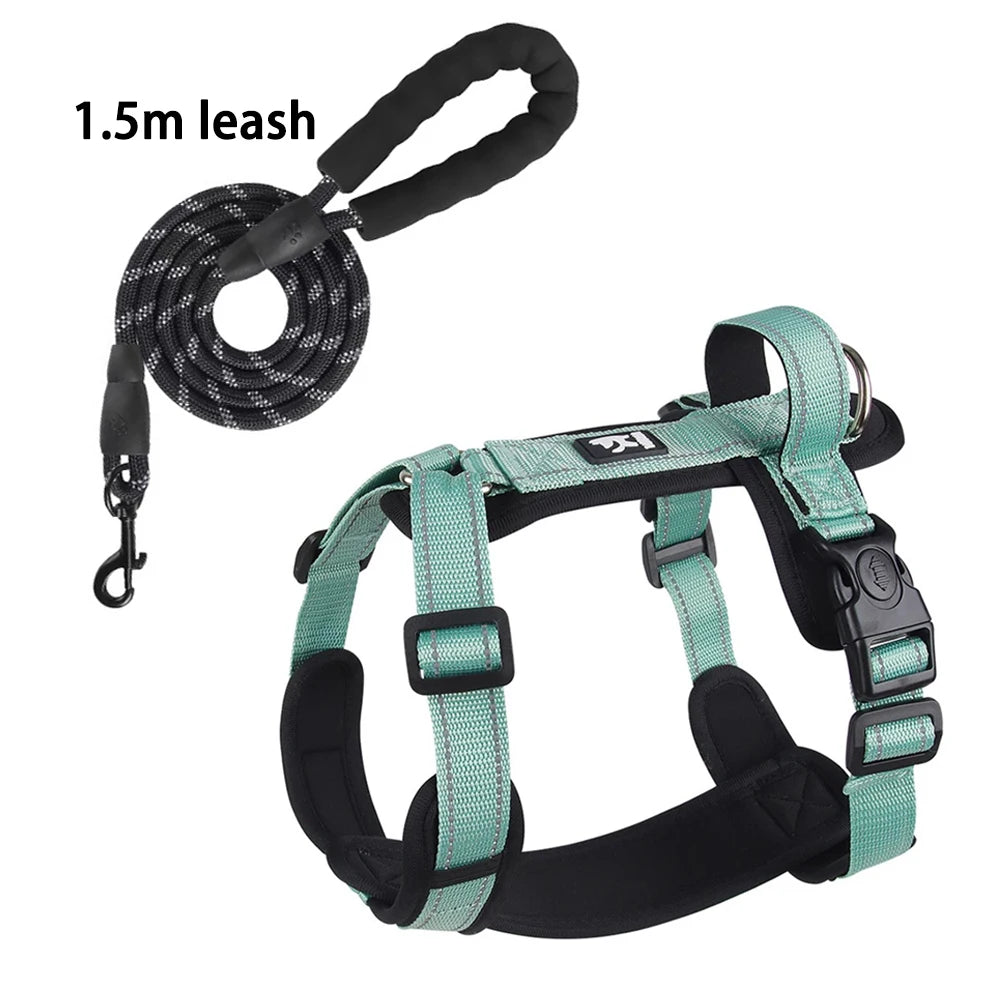 Reflective Dog Harness Vest with Handle, Adjustable Chest Straps, Sizes S-XL