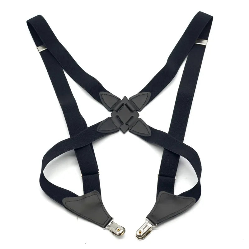 New Men's Suspenders Adjustable Braces X Back Shirt Clip Suspender Elastic Belt Trousers Braces Shoulder Strap For Men Women