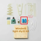 Windmill Light DIY Material Package, Desktop Decoration Glowing Ornaments, Super Atmospheric and Fun Gifts