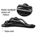 Elitaone 245x139mm MTB Road Bike Saddle Carbon Rails Short Nose Hollow Bicycle Seat for Comfortable Riding