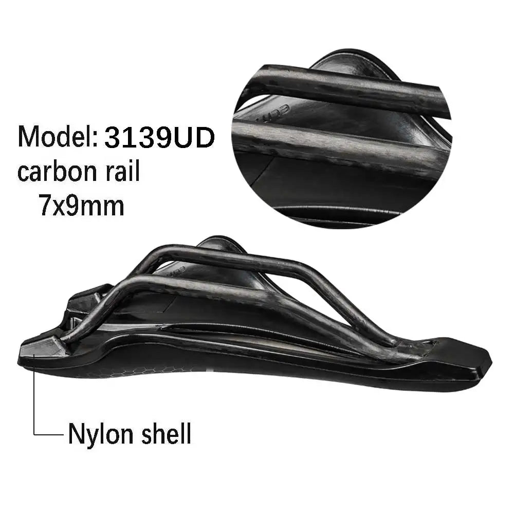 Elitaone 245x139mm MTB Road Bike Saddle Carbon Rails Short Nose Hollow Bicycle Seat for Comfortable Riding