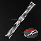 For Seiko Watch Band 22mm 20mm 18mm Strap for Jubilee Replacement Bracelet Curved End Stainless Steel Watchband Accessories