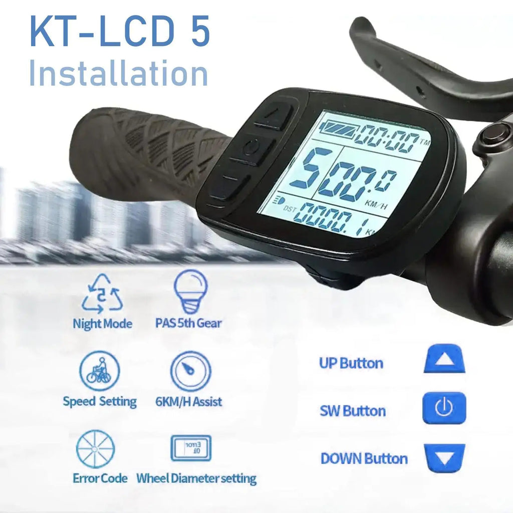 24V 36V 48V Intelligent KT LCD LCD5 DISP Ktlcd5 Control Panel Display Electric Bicycle Bike Parts KT Controller