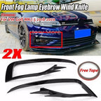 Car Front Fog Light Lamp Cover Bumper Grille Decorative Trim Sticker Tuning For VW Golf 7.5 Golf MK7.5 2017 2018 2019 Body Kits