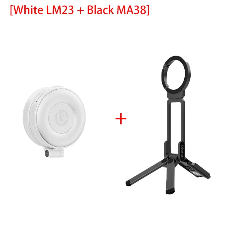 Ulanzi LM23 Magsafe Pocket LED Light Foldable Video Light 360 Adjustable 2500-8500K Bi-color for Iphone 17 16 Android Phone Live