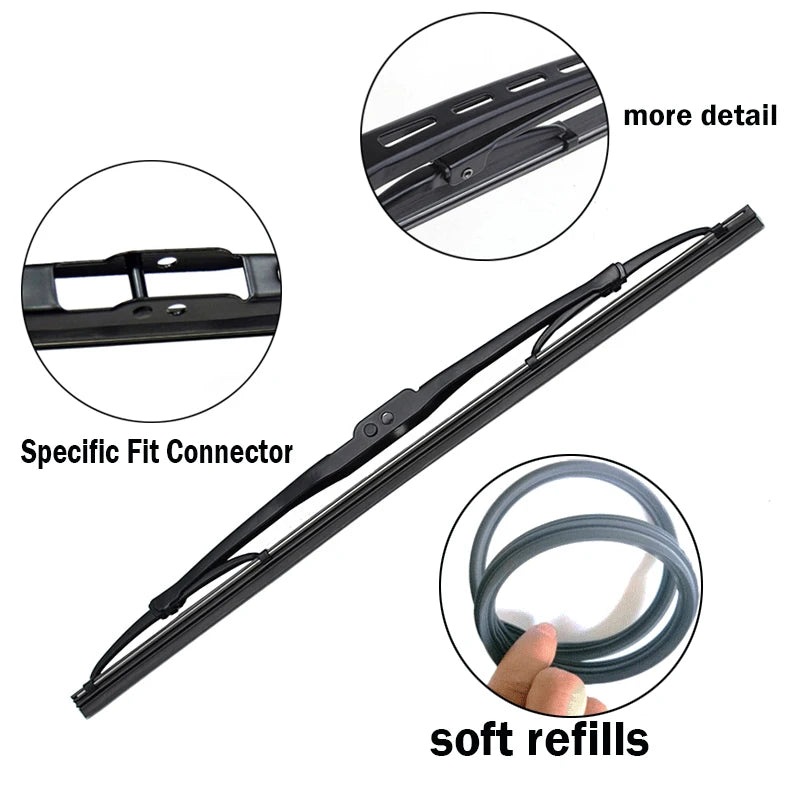 Erick's Front & Rear Wiper Blades Set for Audi A3 8P 2005-2012 24+19+13 in