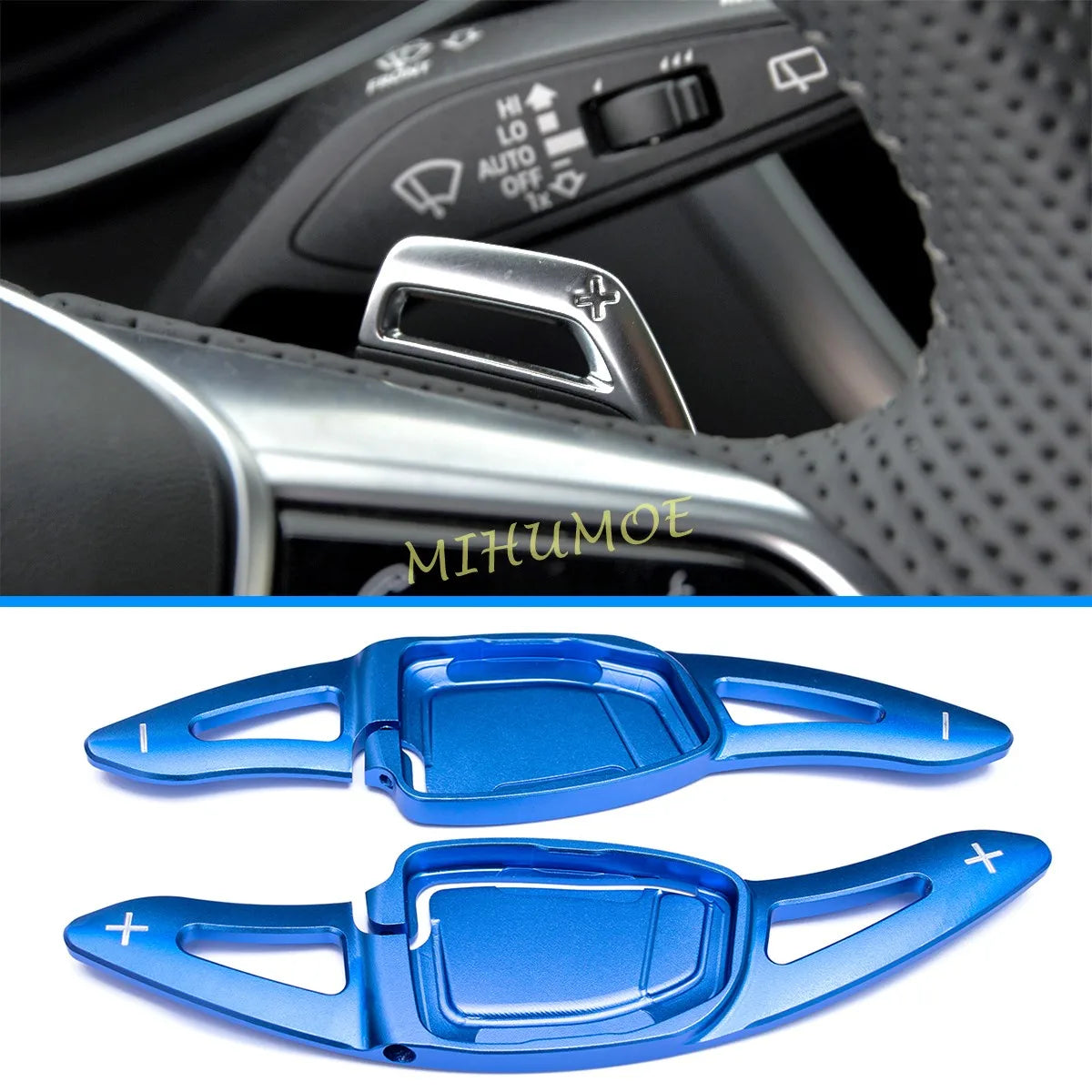 For Audi RS3 RS4 RS5 RS6 RS7 RS e-tron GT 2020-2025 2pcs Car Steering Wheel Shift Paddle Shifter Extended Aluminum Alloy
