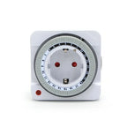 24-Hour Mechanical Outlet Timer Socket EU Plug Countdown Auto Power Off Indoor Use