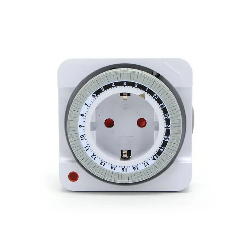 24-Hour Mechanical Outlet Timer Socket EU Plug Countdown Auto Power Off Indoor Use