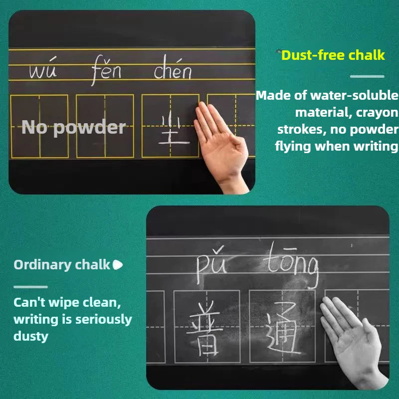 48/6 PCS Dust Free Solid Non-toxic Water Chalk Whiteboard Blackboard Drawing Pens Colorful Chalk Markers Office School Supplies