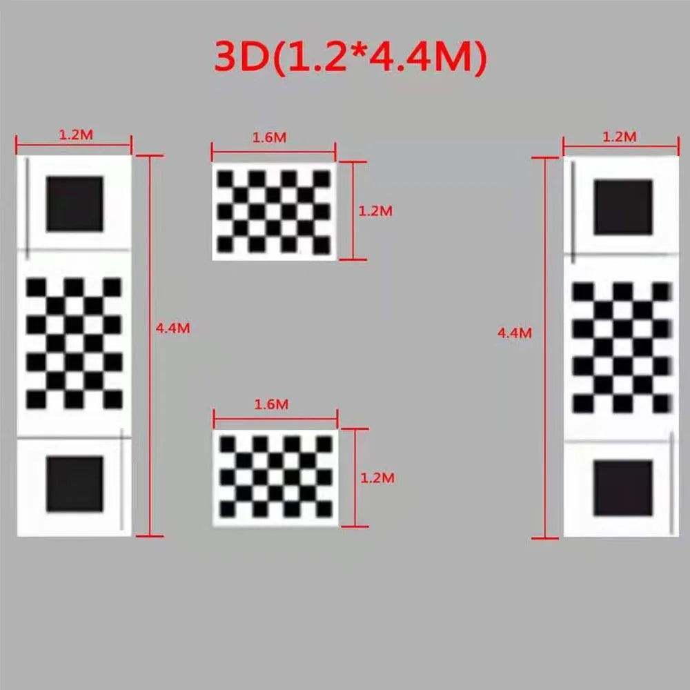 Car panoramic 3D 2D Calibration Cloth 360-degree Camera Surround Bird's-eye View System Debugging Cloth Special 4 Pieces/set