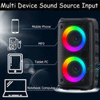 Karaoke Radio FM Bluetooth Speaker Portable Wireless With Microphone Lamp Machine Caixa De Som Sound Box Music Subwoofer LED TWS
