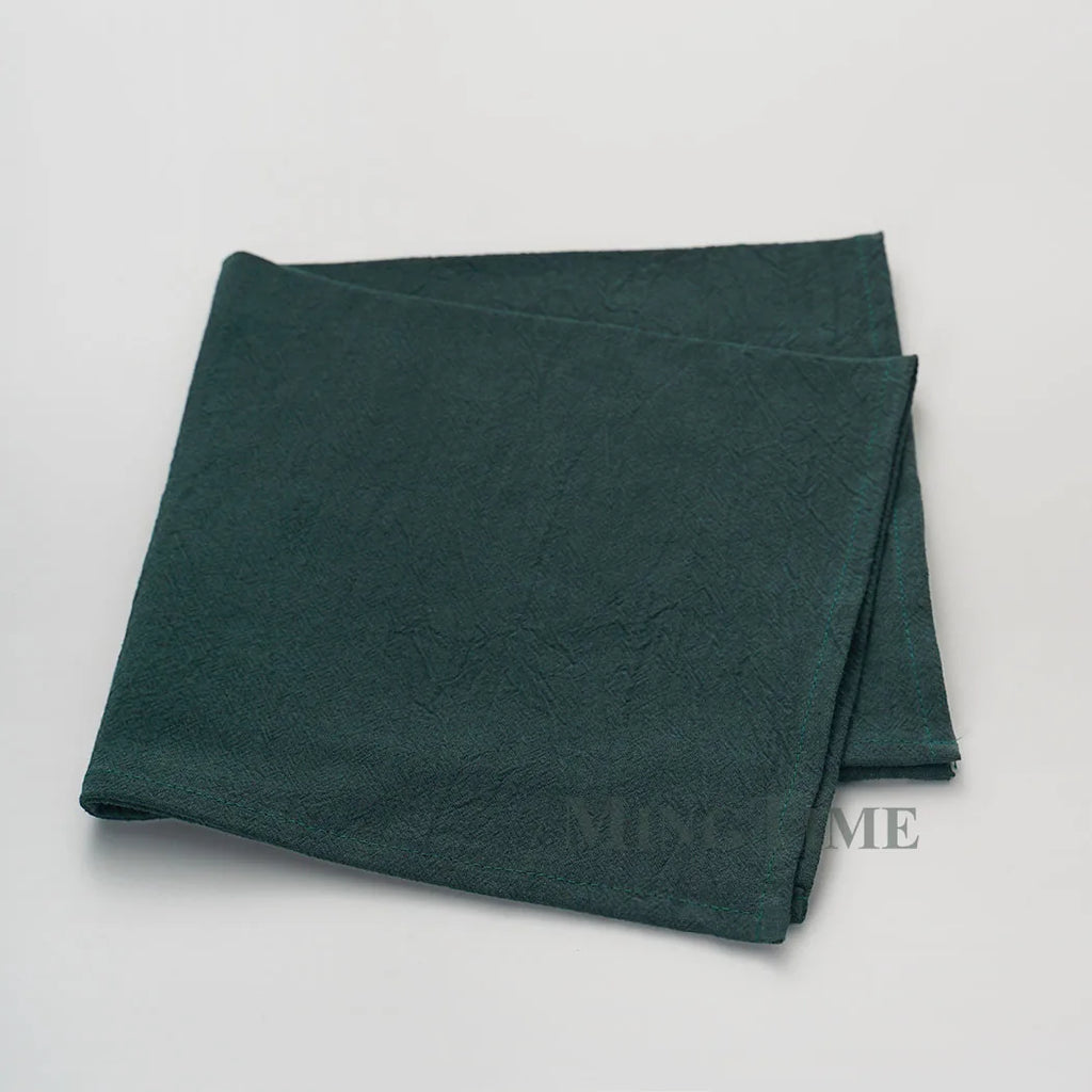 12pcs Napkins 40X40CM Plain Washed Cotton Tea Towel Dining Place Mats Wedding Party Christmas Linen Kitchen Cloths Table Decor