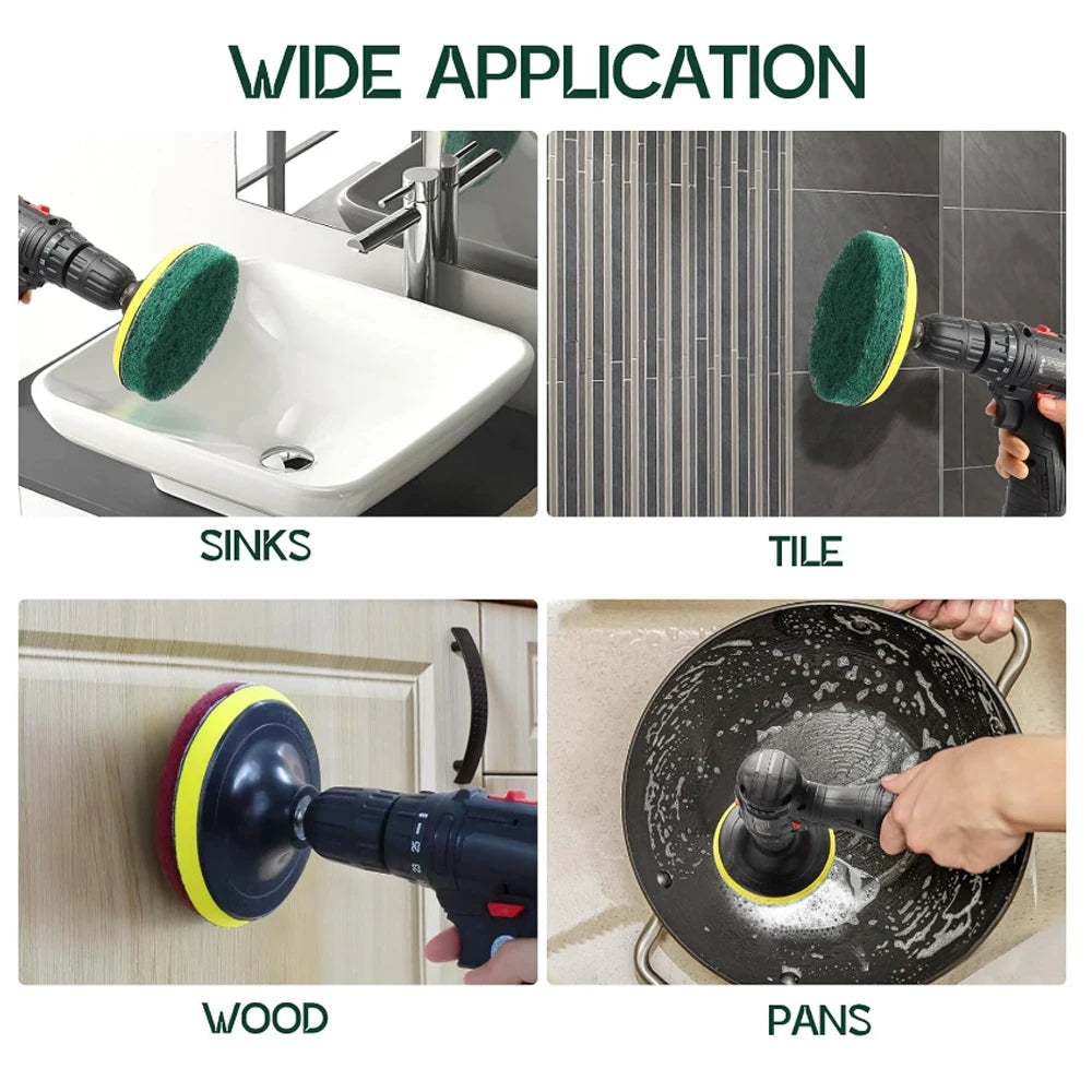 20 Pcs 6 Inch Scrubbing Pad Made of Nylon with Backed Flocking for Self-adhesion Multiple Grit Sizes Suitable for All Scenarios