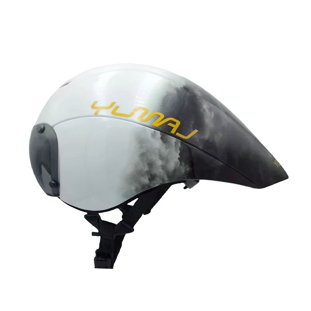 NEW TT 340g Long Tail Aero TT Road Bicycle Helmet Goggles Cycling Bike Sports Safety YM-01