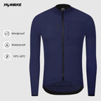 YKYW Waterproof Windproof Men Long Sleeve Cycling Jacket Thermal Fleece Bicycle Windbreaker Coat Road Bike Cycling Clothing Top