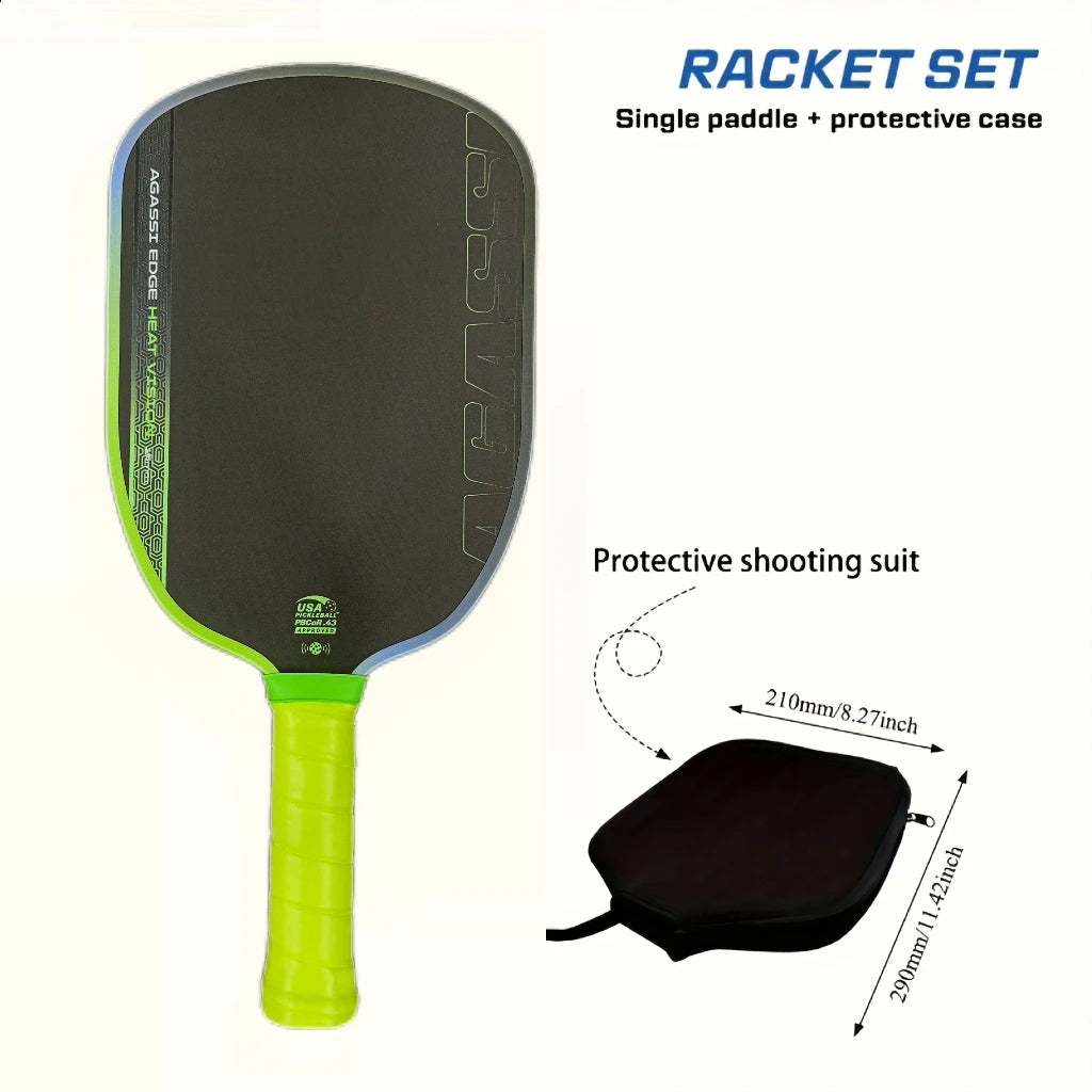 Hot-press integrated Gen4 technology, AGASSI, T700 carbon fiber panels, 16mm honeycomb core, enhanced rotation and power