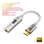 USB C to 3.5 mm Jack Adapter DAC Type-C Audio Amplifier Hi-Fi Stereo Earphone Headphone AUX Converter CX31993 MAX97220 Dual Chip