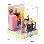 DIY Mini Wooden Dollhouse With Furniture Light Kit Doll House Casa Miniature Accessories Handmade Wooden Toys Birthday Gifts