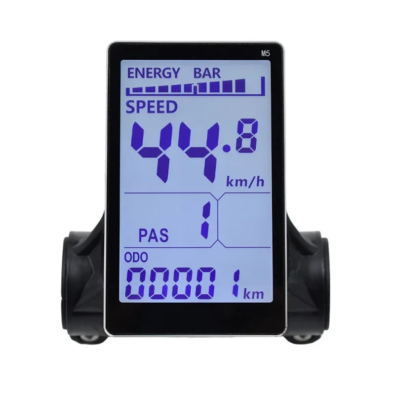 Electric Bike LCD Display Meter M5 5-Pin 24V 36V 48V 60V, Black