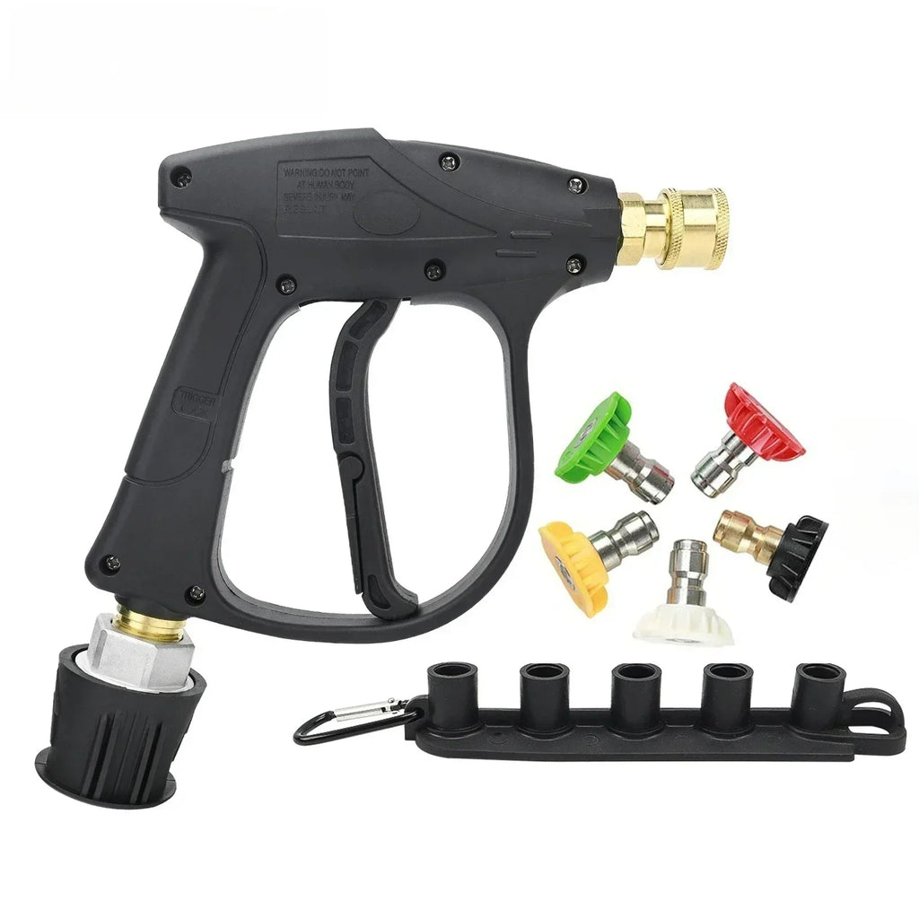 Pressure Washer Gun with Hose Adapter & Quick Connect Nozzle for Karcher Nilfisk Bosch Parkside