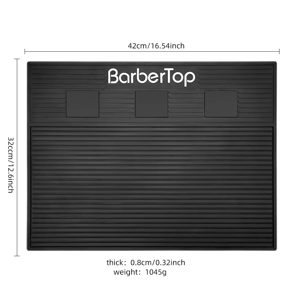 Barber Mats Barber Tools Storage Mat Barbershop NonSlip Magnetic Silicone Cushion Tray Storage Heat Insulation Working Pad ﻿
