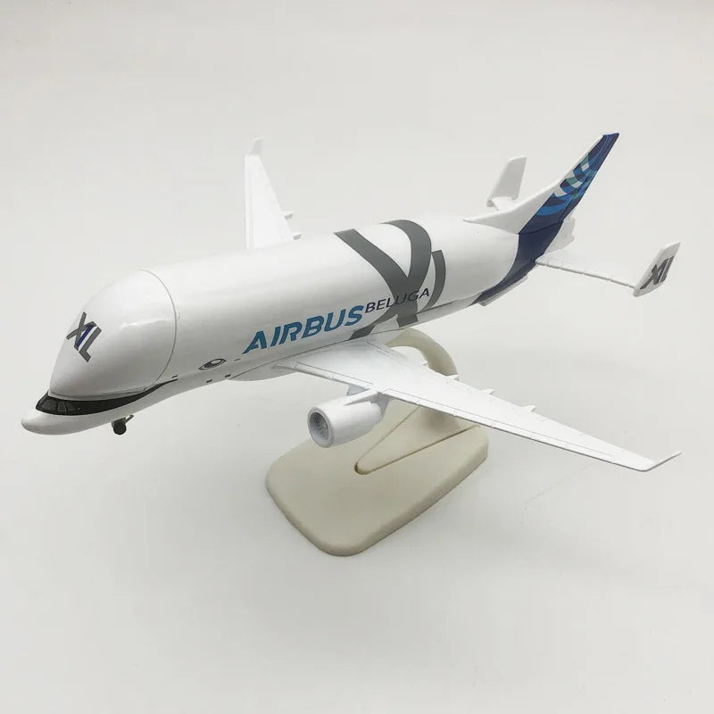 A330 Beluga Airways Airplane 42cm/20cm 1:150 Scale Diecast Resin Aircraft Metal Model Jet Openable Cargo Bay With Base Display