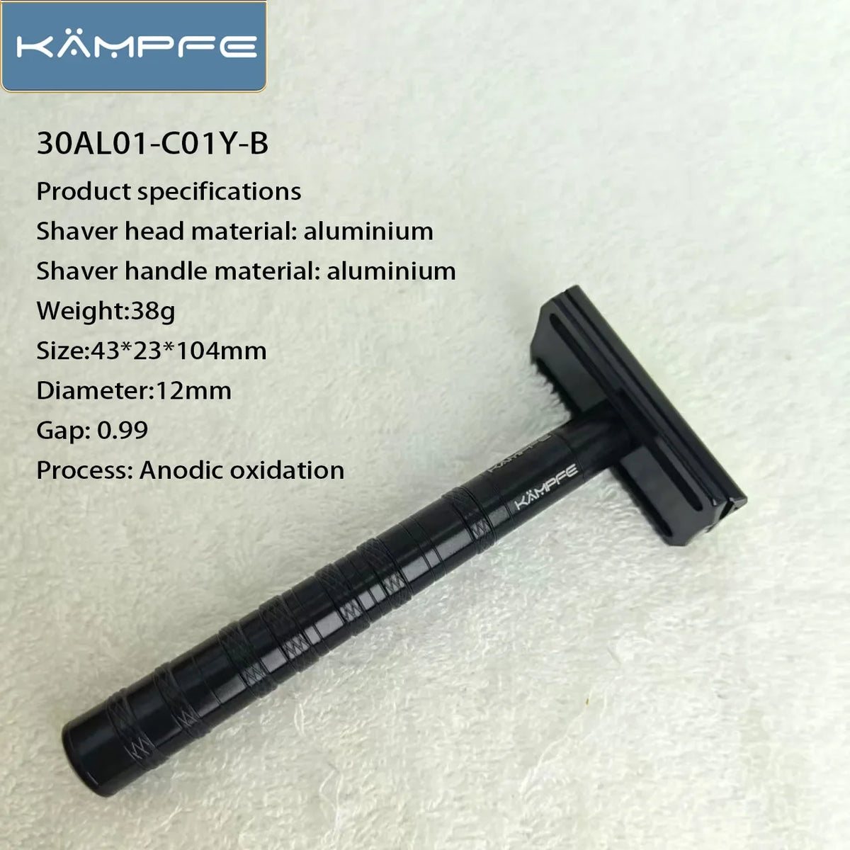 KAMPFE Aluminum Classic Double Edge Safety Razor 5 blades Shaver Traditional wet shave men's gift