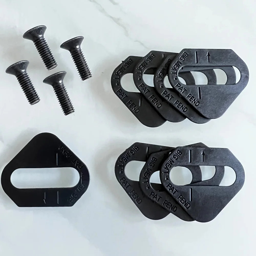 BikeFit Cleat Wedges for Shimano Road SPD-SL & MTB SPD ATAC SpeedPlay Crank Bros Cleats 8 pcs/Pack Bike Fitting