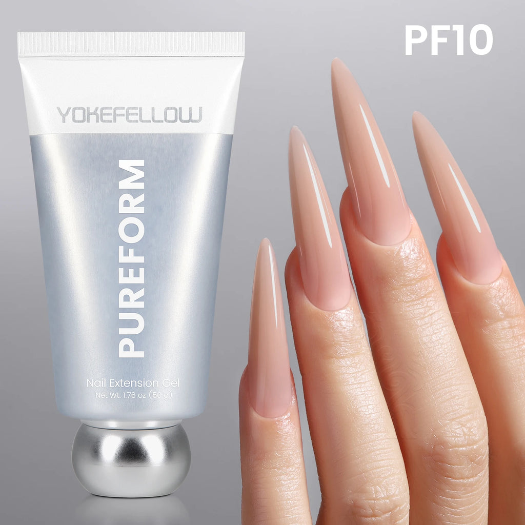YOKEFELLOW PUREFORM Poly Gel Nail Extension Gel 50g Hard Builder Gel Pink Red
