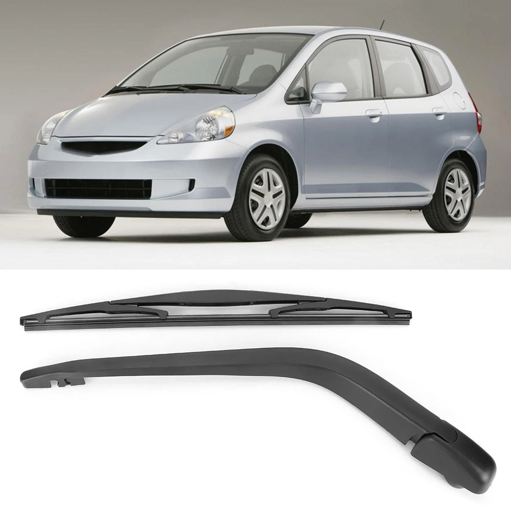 Black Rear Windshield Windscreen Wiper Arm & Blade Set Fit for Honda JAZz FIT 2002 2003 2004 2005 2006 2007 2008