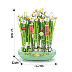 Flower Bouquet Plum Blossom Peach Blossom Narcissus Bonsai Potted Plant Building Blocks Model Home Decoration Toy For Kids Gift﻿