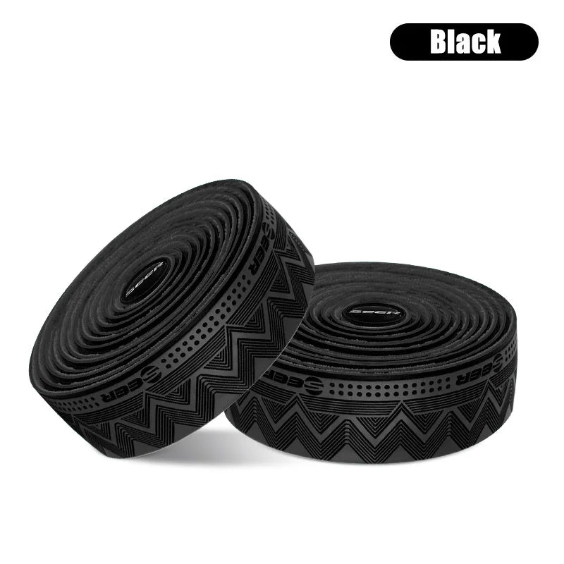 SEER Anti-Slip Road Bike Handlebar Tape PU+EVA Silicone Shockproof Handle Bar Tape With Bar End Plugs Bicycle Accessories