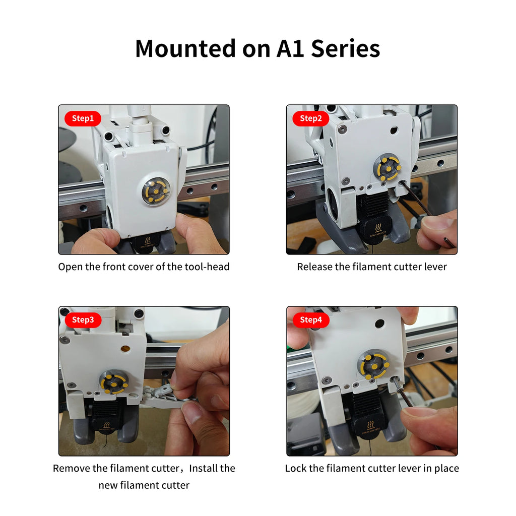 For Bambu Lab X1/X1C/P1S/P1P/A1/A1 Mini Filament Cutter 3D Printers Filament Cutter Spare Parts For Bambu 3D Printers