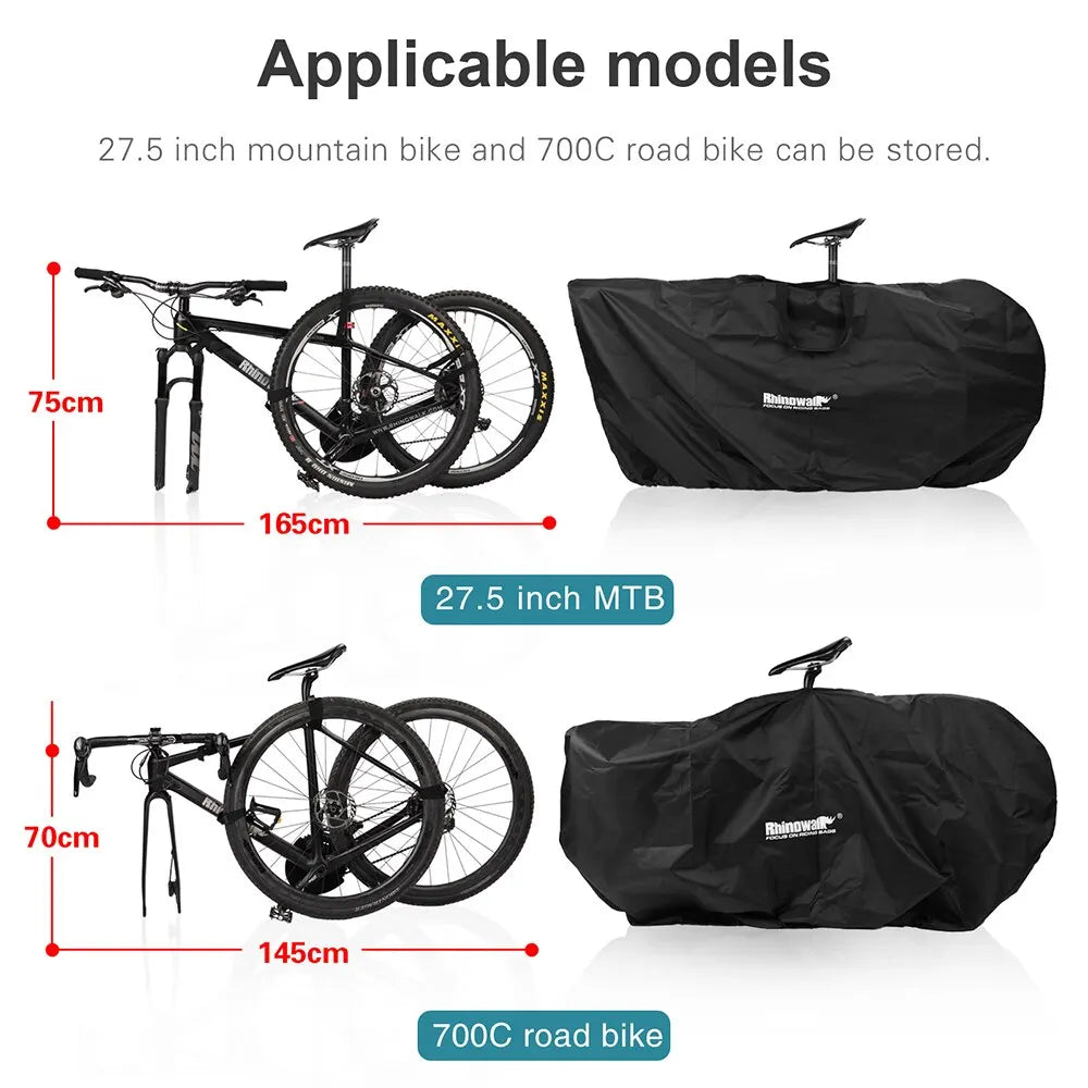 Rhinowalk Road Bicycle Storage Bag Cover Portable Fits 27.5" And below MTB/700C Road Bike Light Bike Travel Carry Shoulder Bag