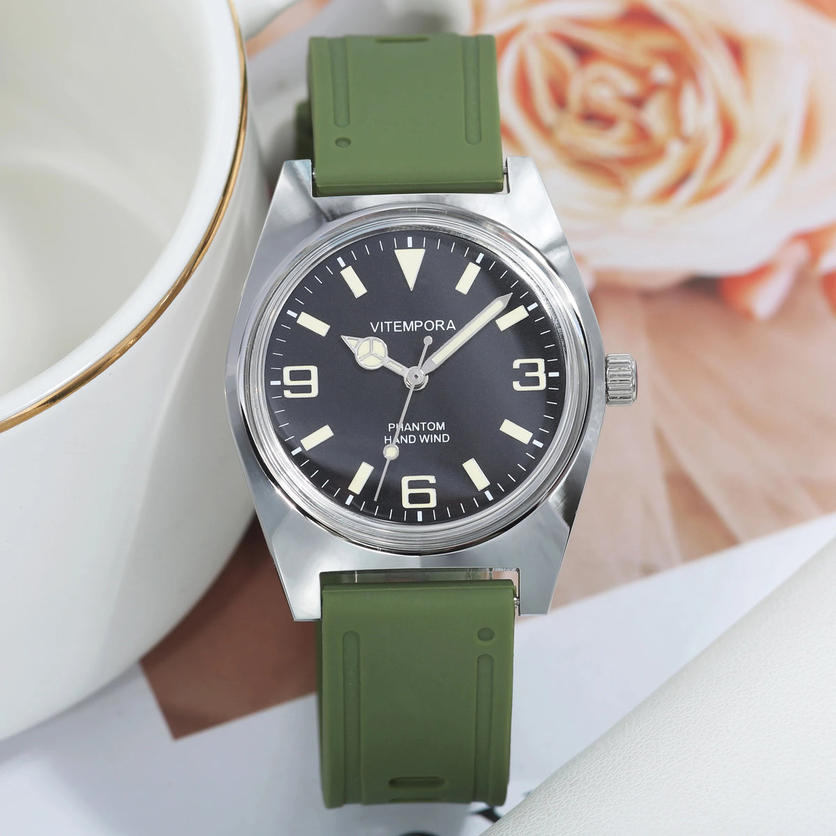 VITEMPORA 36mm Manual Mechanical Men's Watch Retro Chinese Style Gift