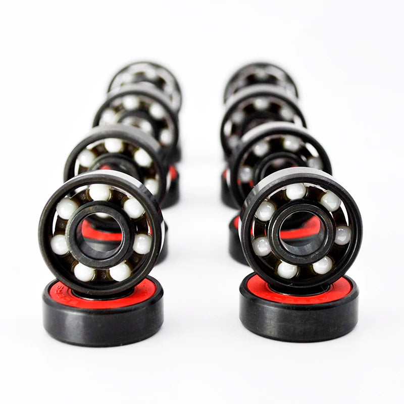 8pcs 608 2RS Hybrid Ceramic Ball Bearing 8*22*7 mm High Speed Roller Skate Skateboard Wheel Miniature Longboard Bearings