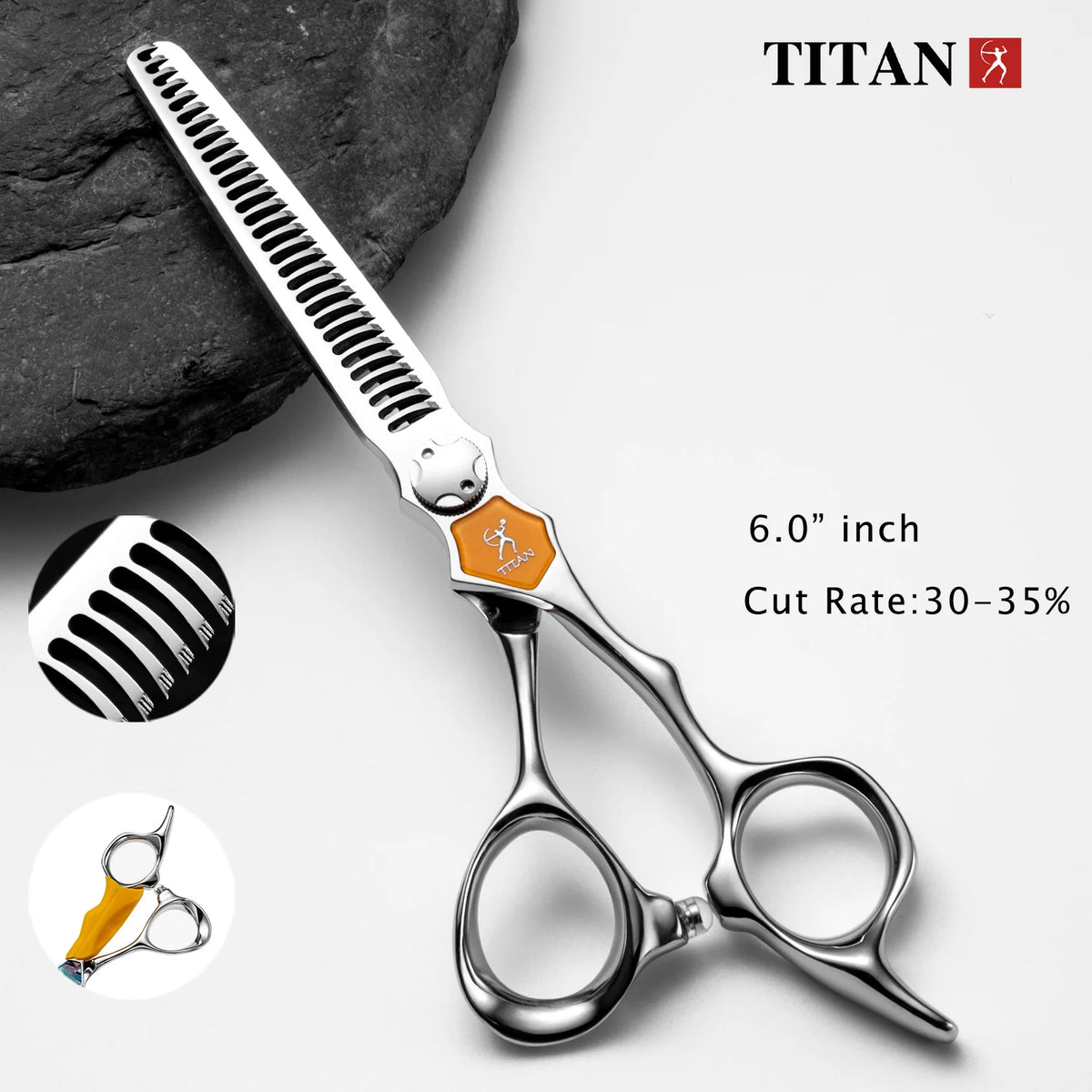 Titan Barber Hair Scissors Professional Grade Hairdressing Shears for Stylists Cutting Thininng CNC Japan Steel Hair Scissors