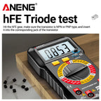 ANENG Multifunction Digital Multimeter AC/DC Voltage Current Capacitance NCV Induction Resistance hFE Triode Buzzer Hz Test Tool