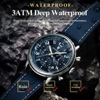 POEDAGAR Luxury Sports Military Men Watch Waterproof Luminous Chronograph Nylon Leather Date Man Wristwatch Quartz Men's Watches