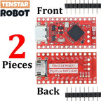 TENSTAR 2pcs NRF52840 Development Board Compatible With Nice!Nano V2.0 Bluetooth Split Keyboard Pro Micro Red Board