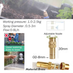 30-5M Outdoor Garden Adjustable Brass Nozzle Atomizer Kit 5/8mm Hose Nebulization Humidification Cool Watering System Lawn Spray