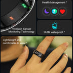 R11C Display Screen Smartring Men Women Gesture Swipe Video Waterproof Smart Ring Charging Case Health Monitor For Android IOS